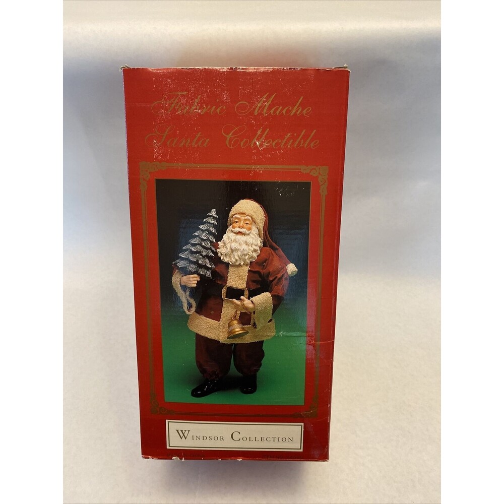 VINTAGE SANTA CHRISTMAS - Windsor Collection - Fabric Mache - with Box!!
